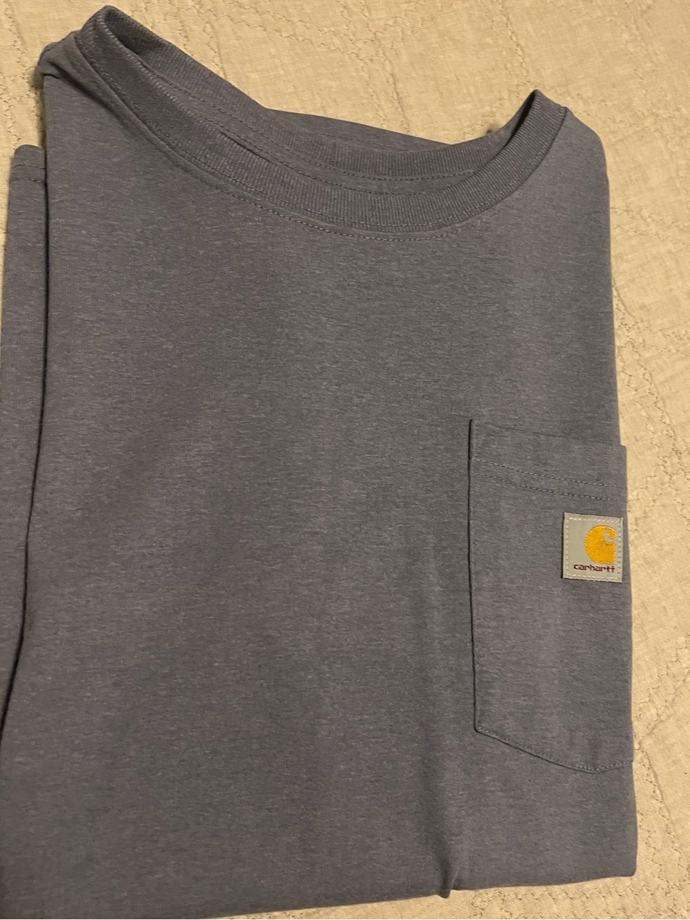 Women’s Carhartt Short-Sleeve Pocket Tee — Slate Gray Blue